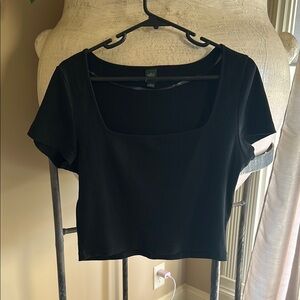 Women's Black Square Neck Top 🥞